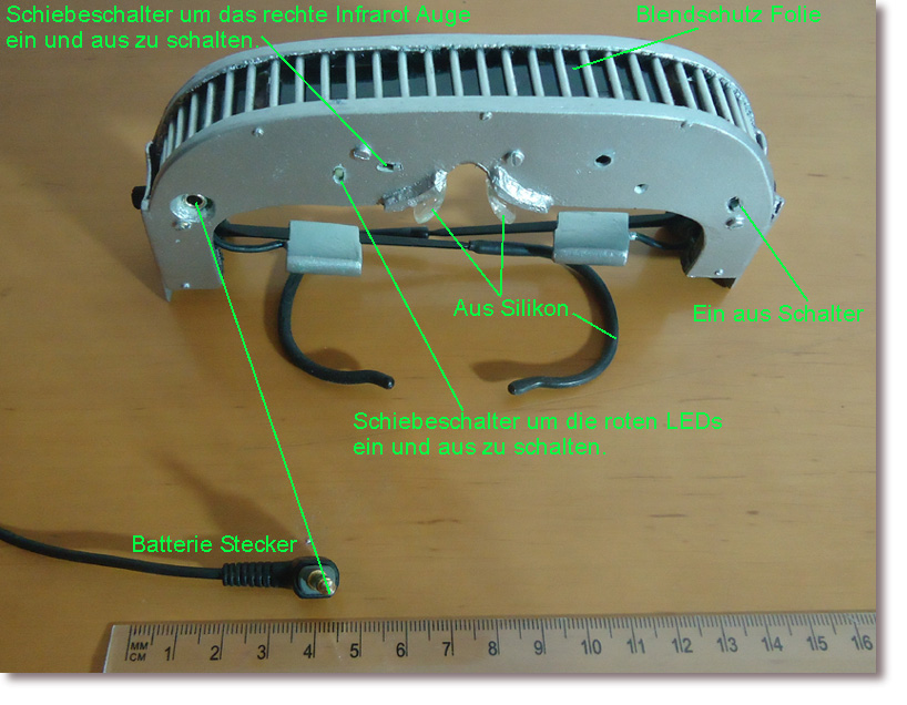 Visor zusammengeklappt 