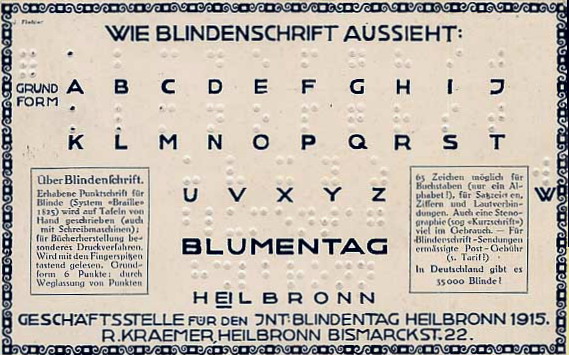 Blindenschrift