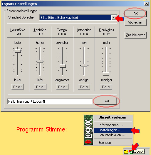 Die Programm Stimme: Logox4