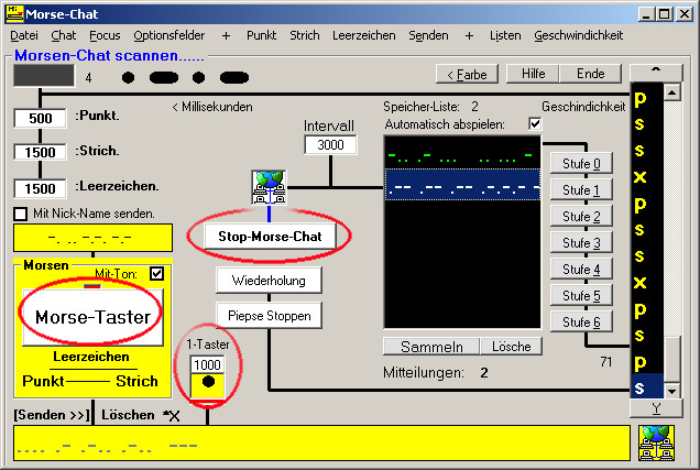 Morse-Chat [Alt+M]-Taste.